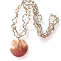 Mode Boho Crochet Perlen Shell Halskette